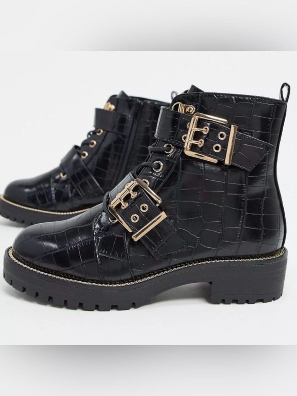 New ASOS combat boots moto size 6